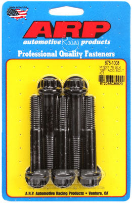 ARP 675-1008 Metric Thread Bolt Kit M12 X 1.75 X 70 12pt black oxide bolts Photo-0 