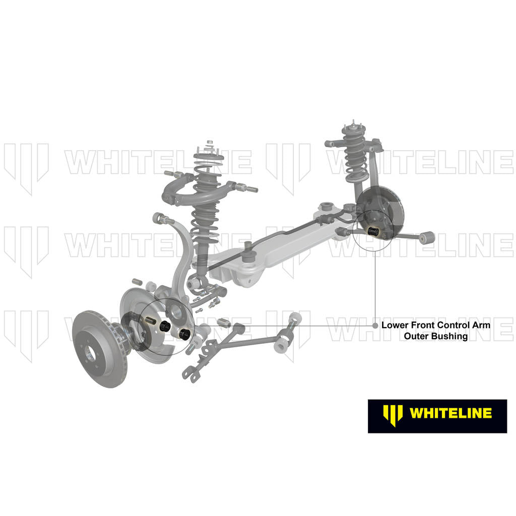 WHITELINE W62844A Rear Control Arm Lower - Outer Bushing Kit for Mitsubishi Galant HJ/Magna TE-TW Photo-1 