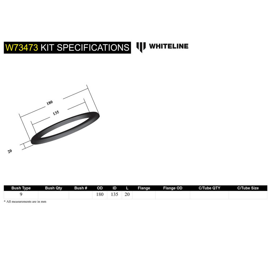 WHITELINE W73473 Spring Pad Bushing Photo-4 