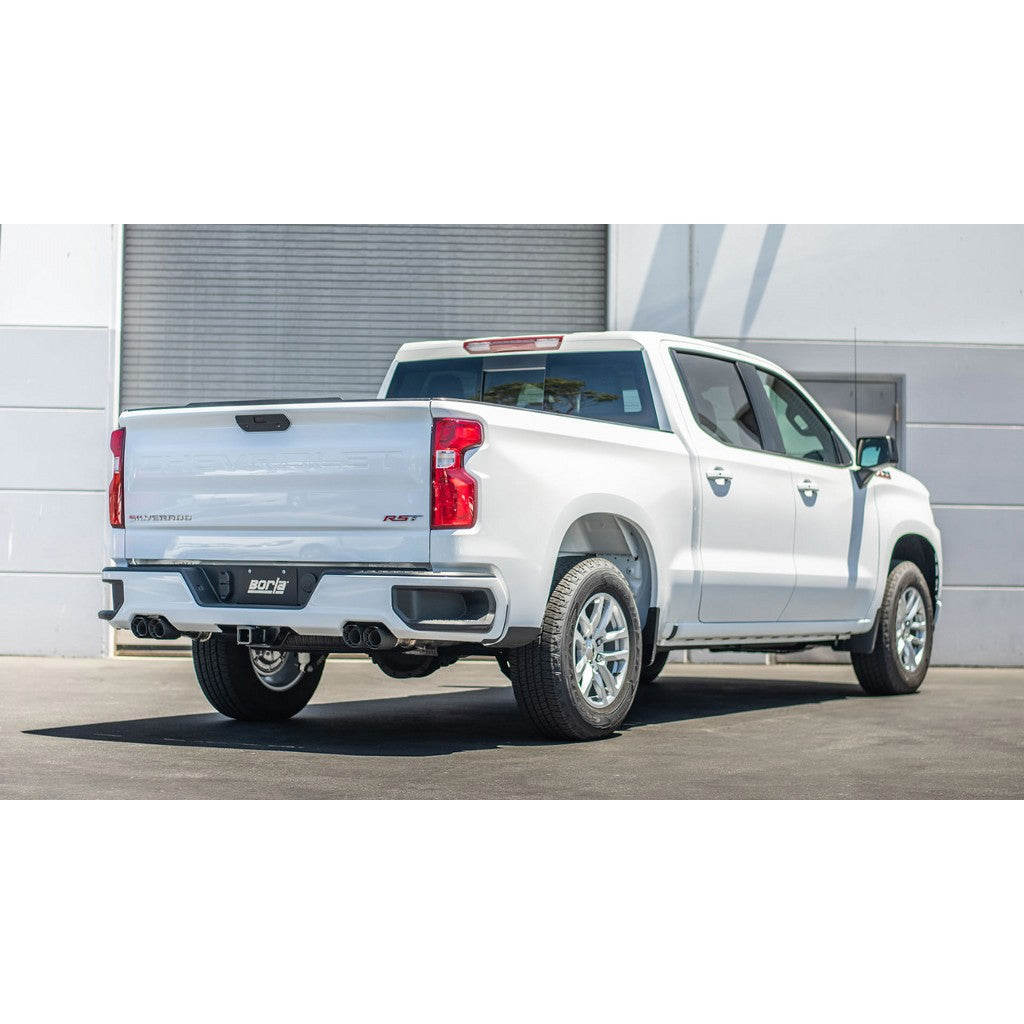 BORLA 140997CFBA Cat-Back Exhaust System 2.75" ATAK (3.5" Carbon Fiber Tips) for CHEVROLET Silverado 1500 2024 / GMC Sierra 1500 2024 Photo-1 