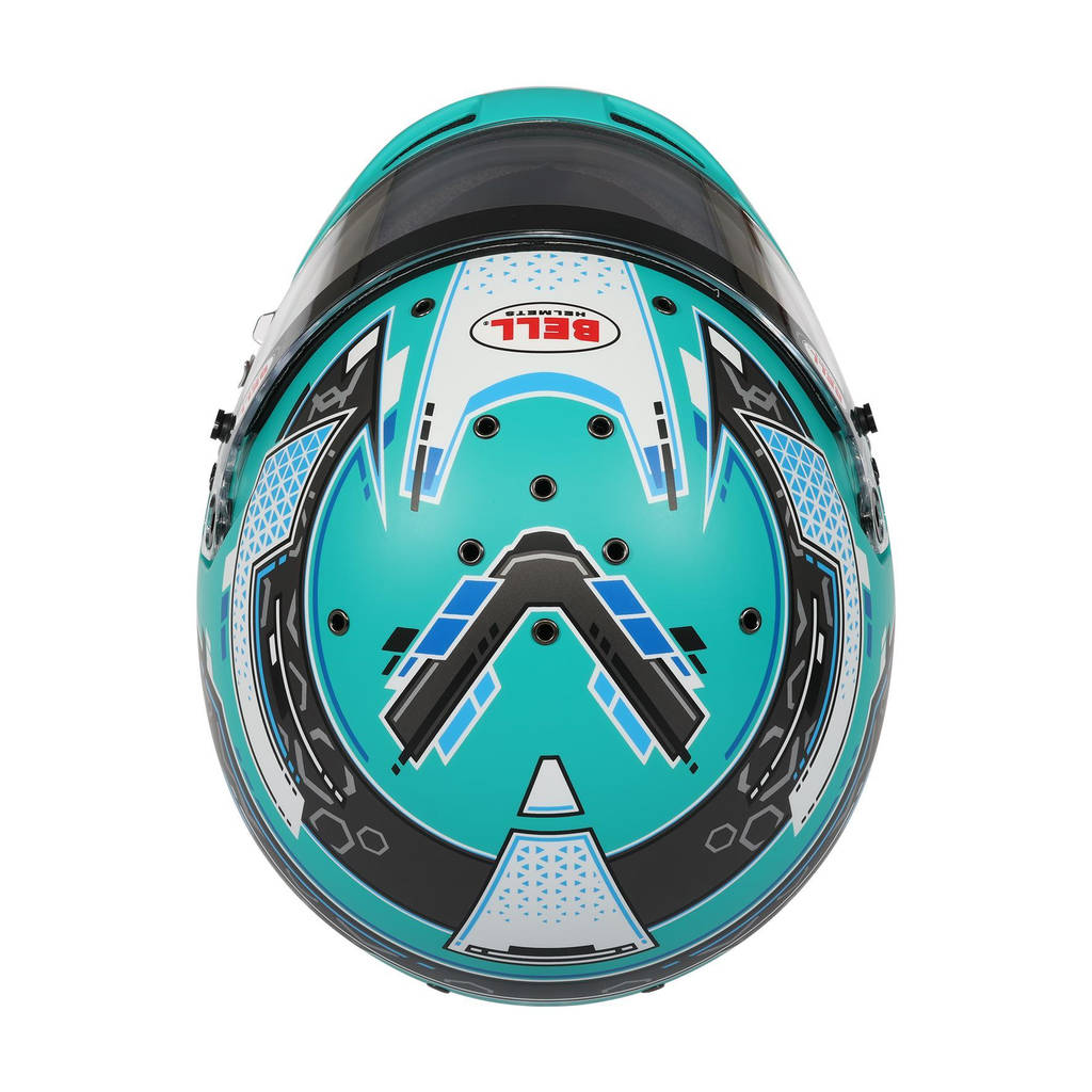 BELL 1310B85 Full-Face Helmet RS7 Pro Stamina HANS, Anthracite / Aquamarine, FIA 8859-2024 / SA2020, Size 58 (7 1/4) Photo-2 