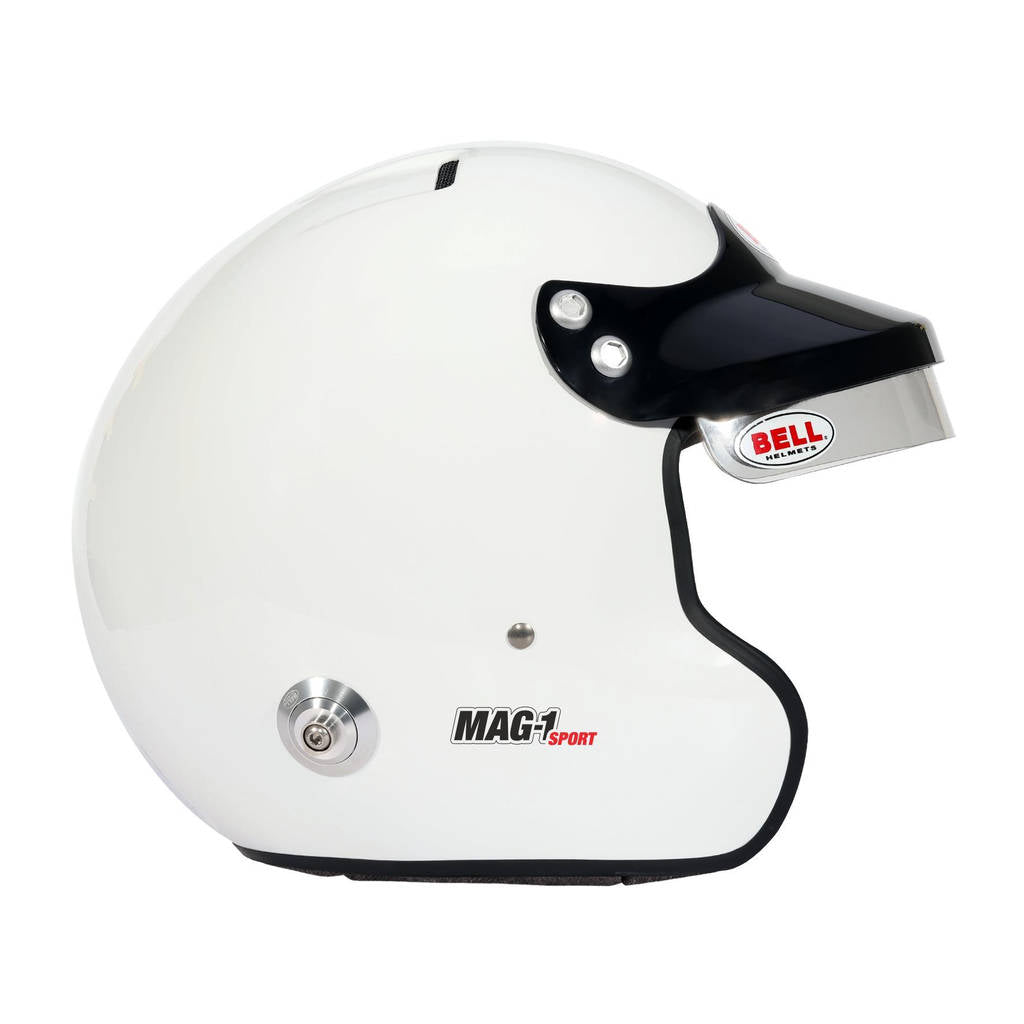 BELL 1426082 Open-Face Helmet MAG-1 HANS, White, FIA 8859-2024, Size M (58-59) Photo-3 