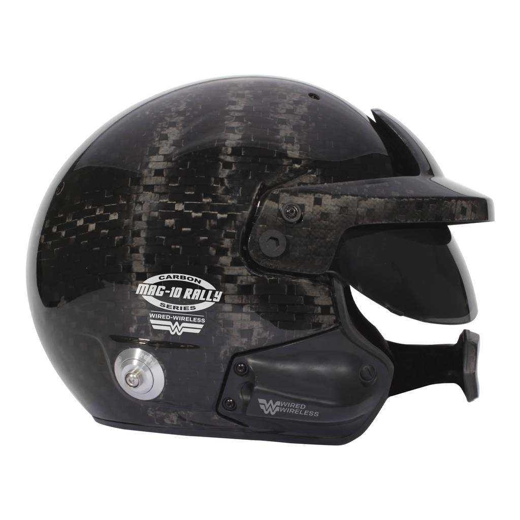BELL 1245290 Open-Face Helmet MAG-10 Rally WW Carbon HANS, FIA 8859-2024 / SA2020, Size 60 (7 1/2) Photo-4 