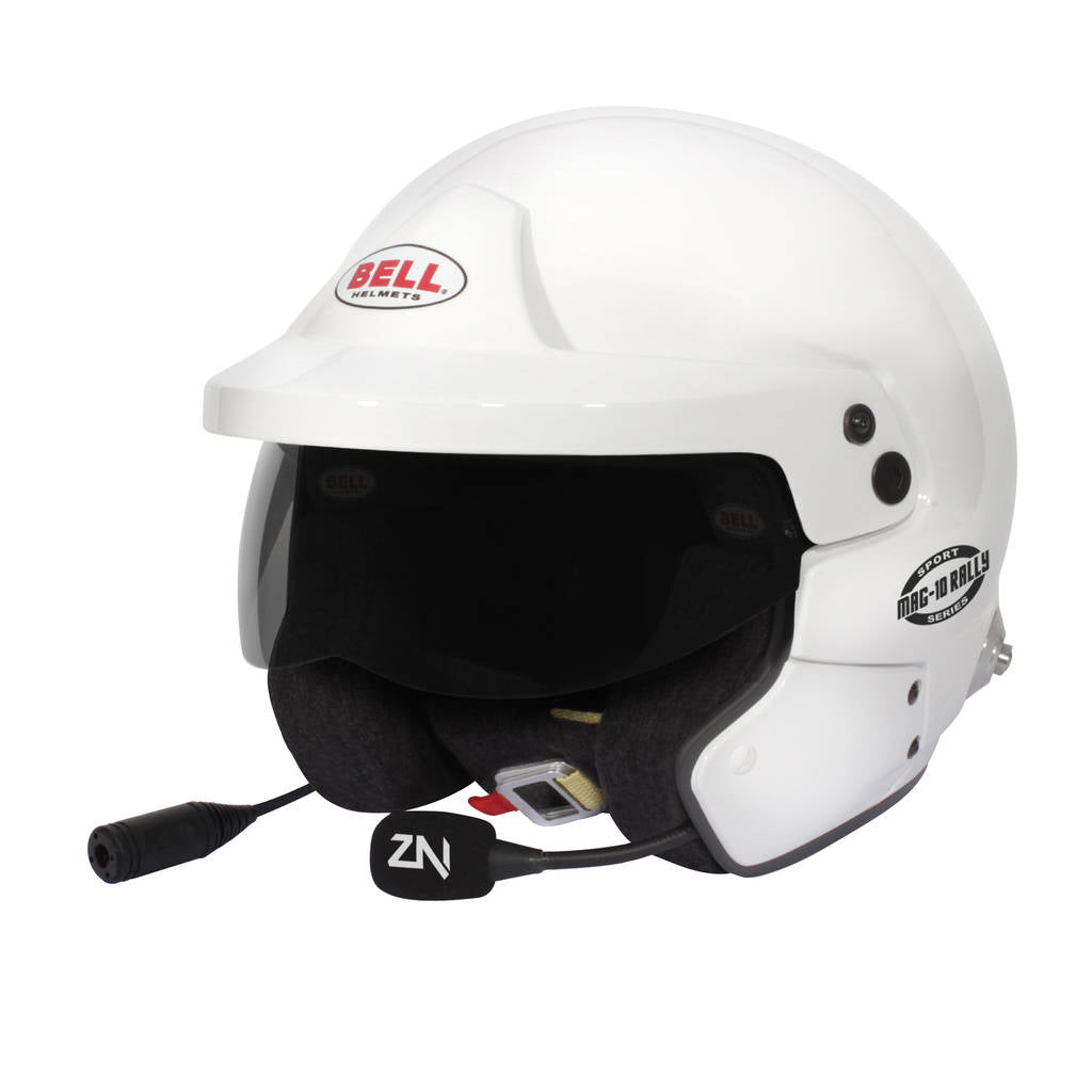 BELL 1443A26 Open-Face Helmet MAG-10 Rally Sport HANS, White, FIA 8859-2024, Size XL (61-61+) Photo-0 