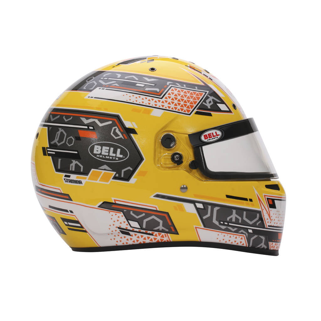 BELL 1310C02 Karting Helmet RS7-K Stamina, Anthracite / Yellow, FIA 8878-2024 / K2020, Size M (58-59) Photo-6 