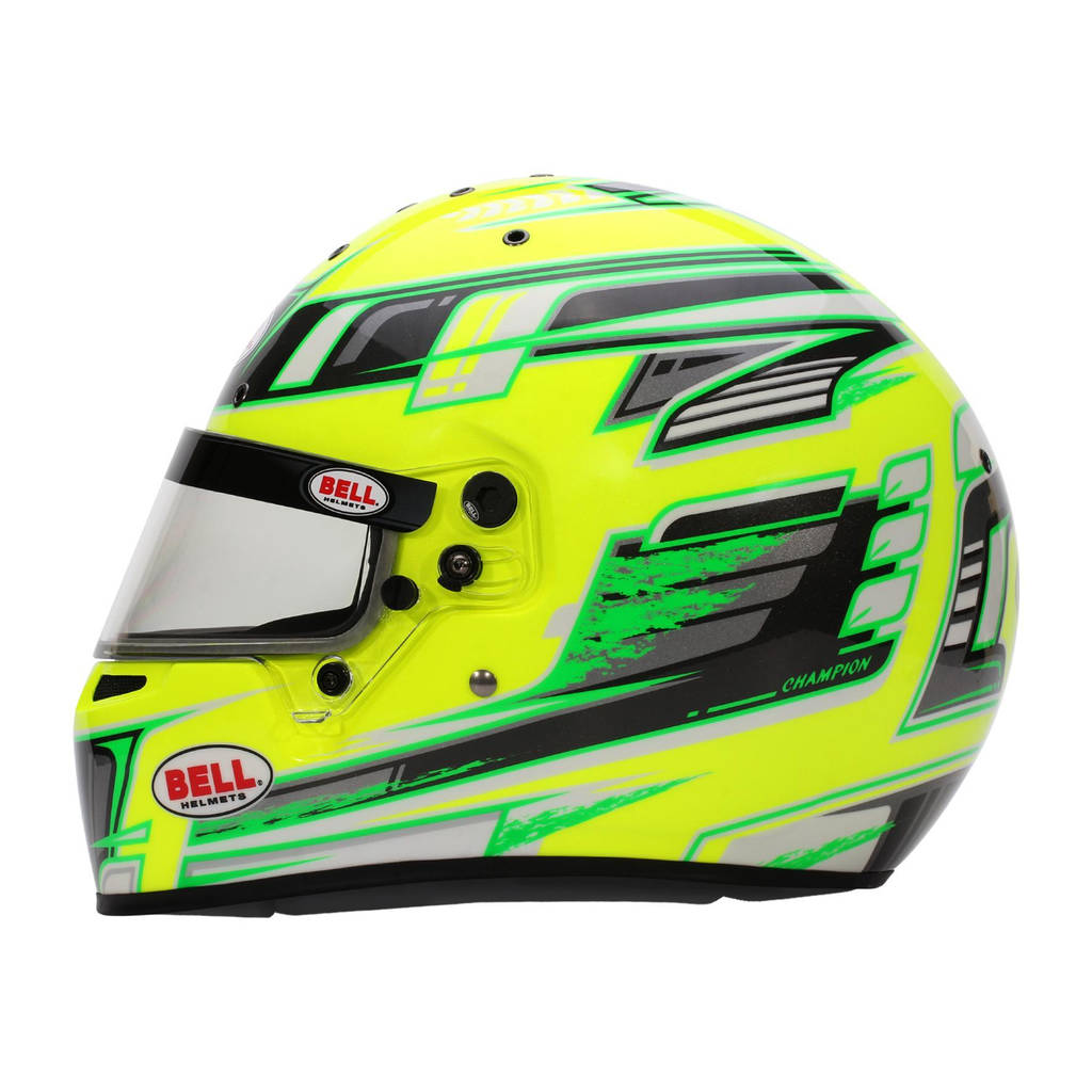 BELL 1311201 Karting Helmet KC7-CMR Champion, Anthracite / Yellow, CMR2016, Size 54 (6 3/4) Photo-13 