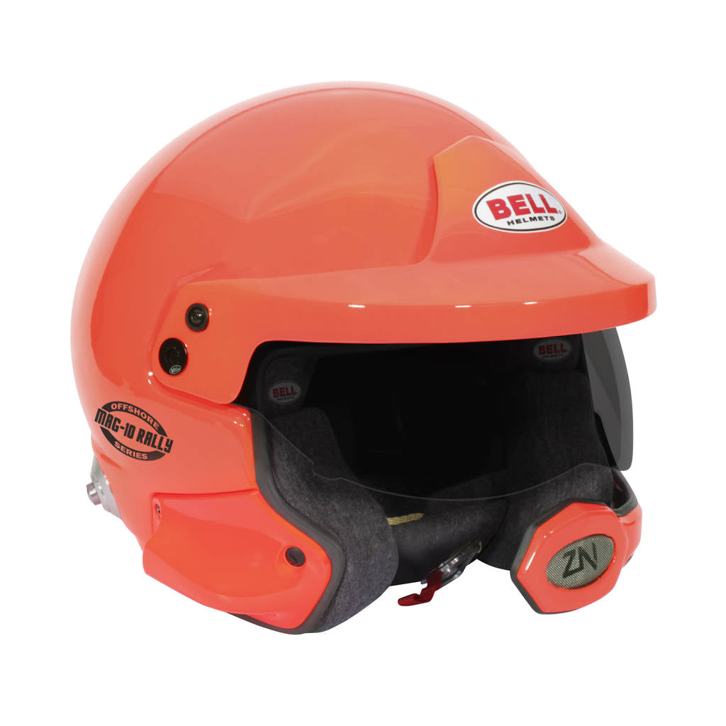 BELL 1346226 Powerboat Open-Face Helmet MAG-10 Rally Pro Offshore HANS, Orange, FIA 8859-2024 / SA2020, Size 59 (7 3/8) Photo-1 