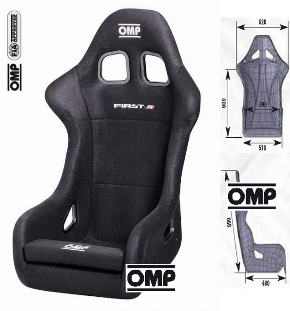 OMP HA0-0790-A01-071 (HA/790/N) Seat (FIA) FIRST-R, black Photo-0 