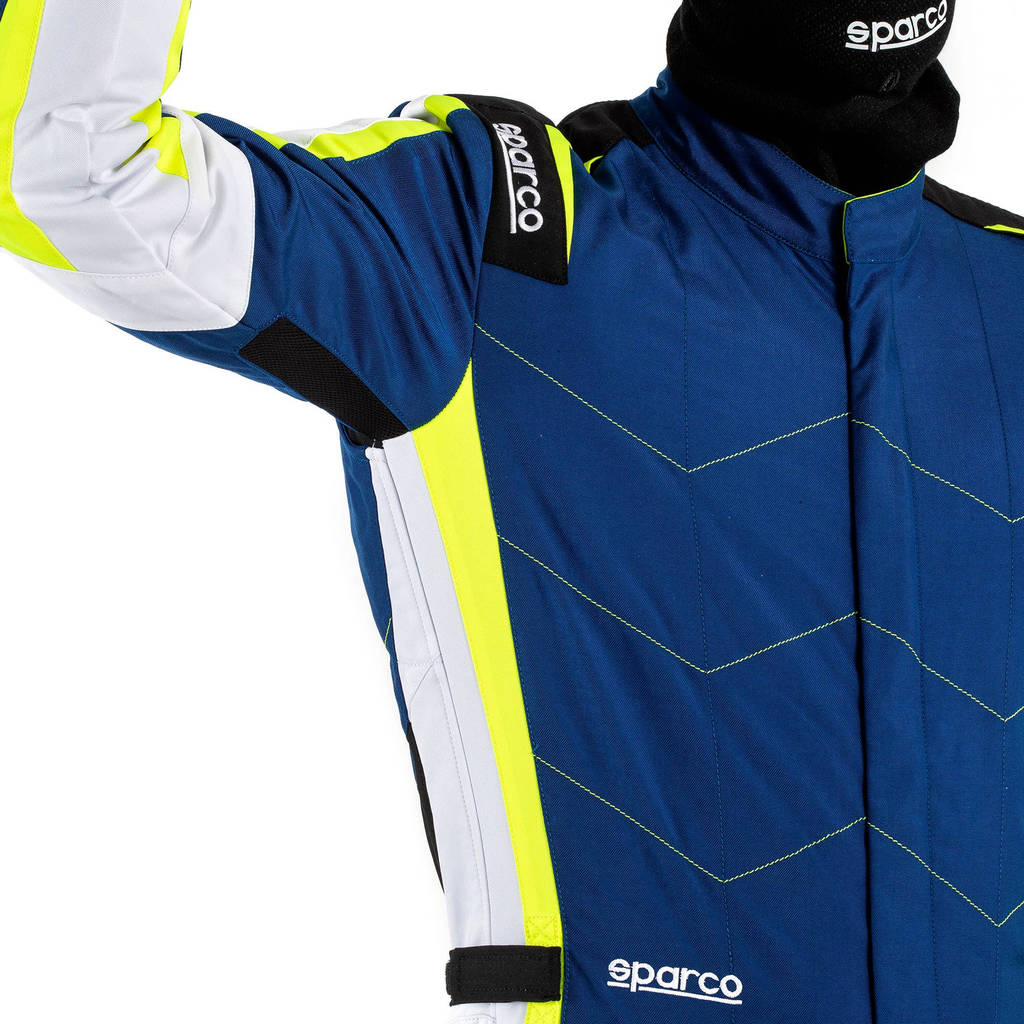 SPARCO BKS0011B0B140XL Karting Suit Kerb Advanced, Light Blue / Fluo Yellow, Size XL Photo-2 