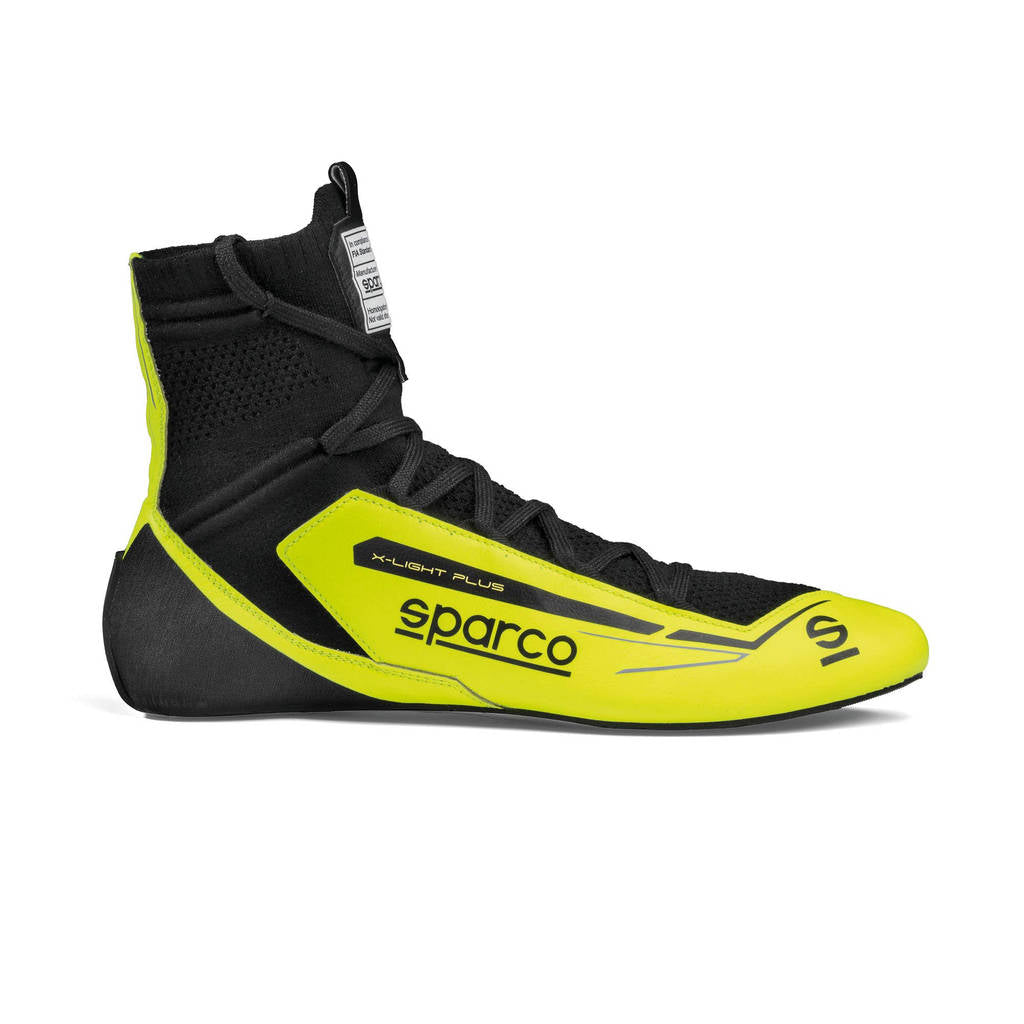 SPARCO BRB0003B0Y04045 Racing Shoes X-Light Plus, Fluo Yellow / Black, Size 45 Photo-1 
