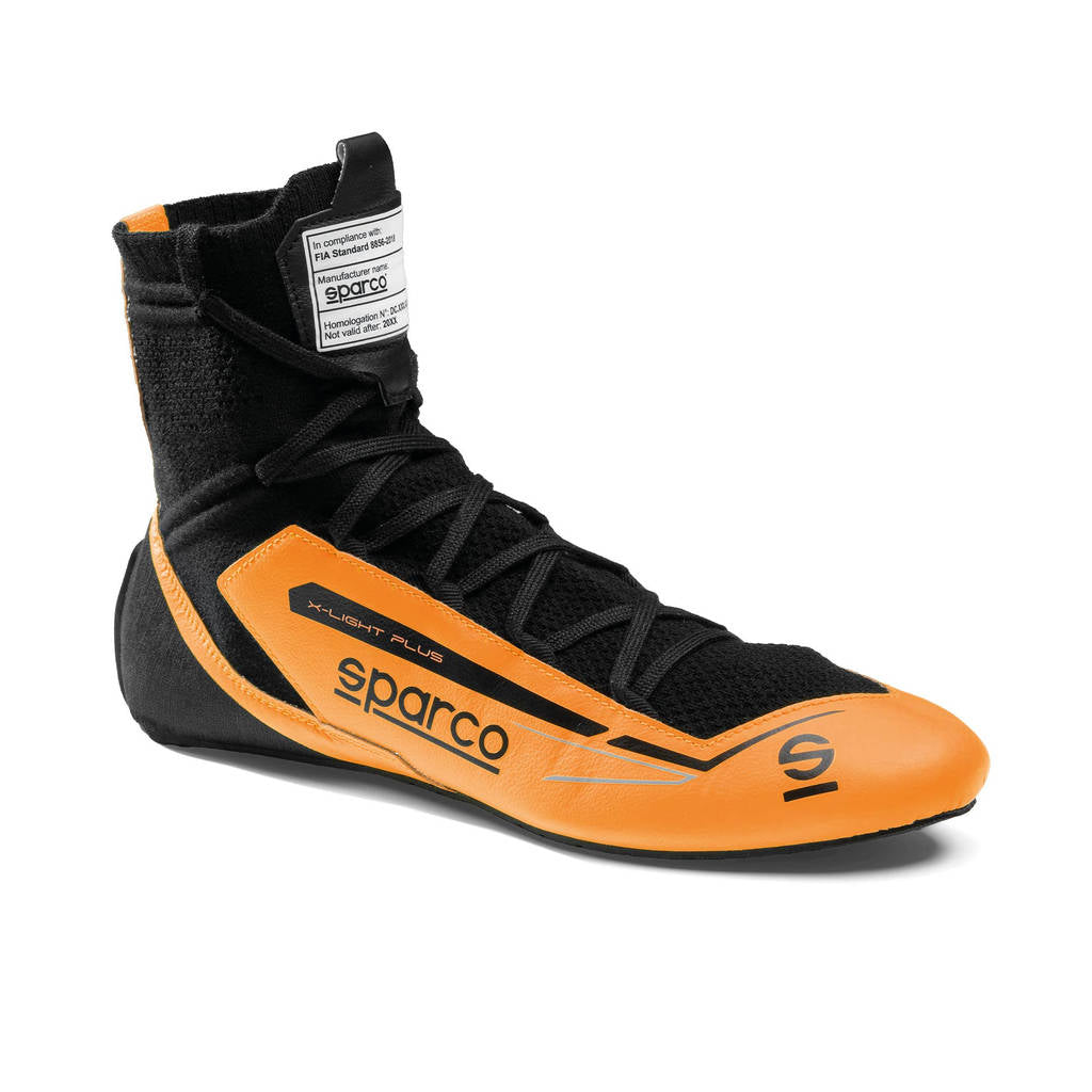 SPARCO BRB0003B0A04045 Racing Shoes X-Light Plus, Fluo Orange / Black, Size 45 Photo-0 