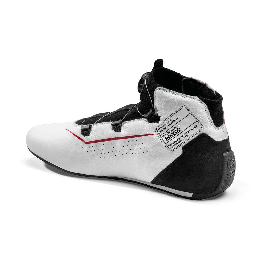 SPARCO BRB0002B0W09048 Racing Shoes Rapid Rotor, White / Red, Size 48 Photo-2 