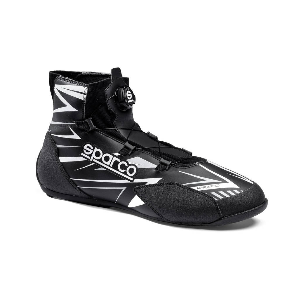 SPARCO BKB0002B0K06036 Karting Shoes K-Rapid Rotor, Black / White, Size 36 Photo-3 