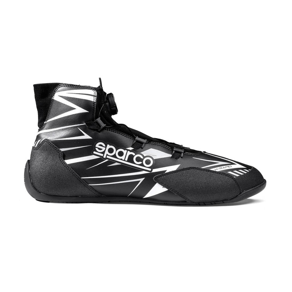 SPARCO BKB0002B0K06042 Karting Shoes K-Rapid Rotor, Black / White, Size 42 Photo-0 