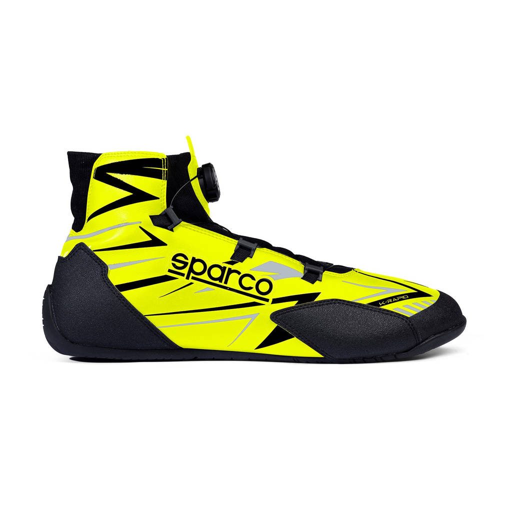 SPARCO BKB0002B0Y04045 Karting Shoes K-Rapid Rotor, Fluo Yellow / Black, Size 45 Photo-0 
