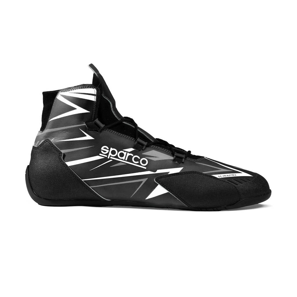 SPARCO BKB0003B0K06044 Karting Shoes K-Rapid Laces, Black / White, Size 44 Photo-0 