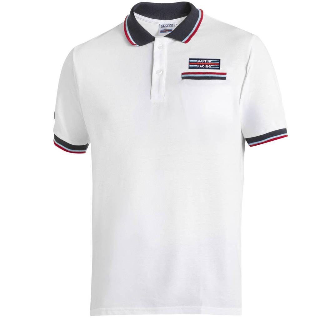 SPARCO BML0009D0W0100L Polo Martini Racing Pocket, White, Size L Photo-0 