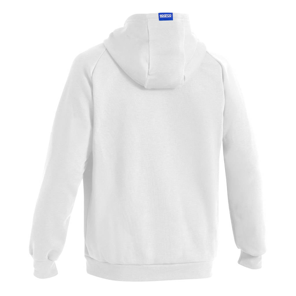 SPARCO BMF0010S0W010XS Hooded Full Zip Sweatshirt Sparco-Gulf, White, Size XS Photo-1 