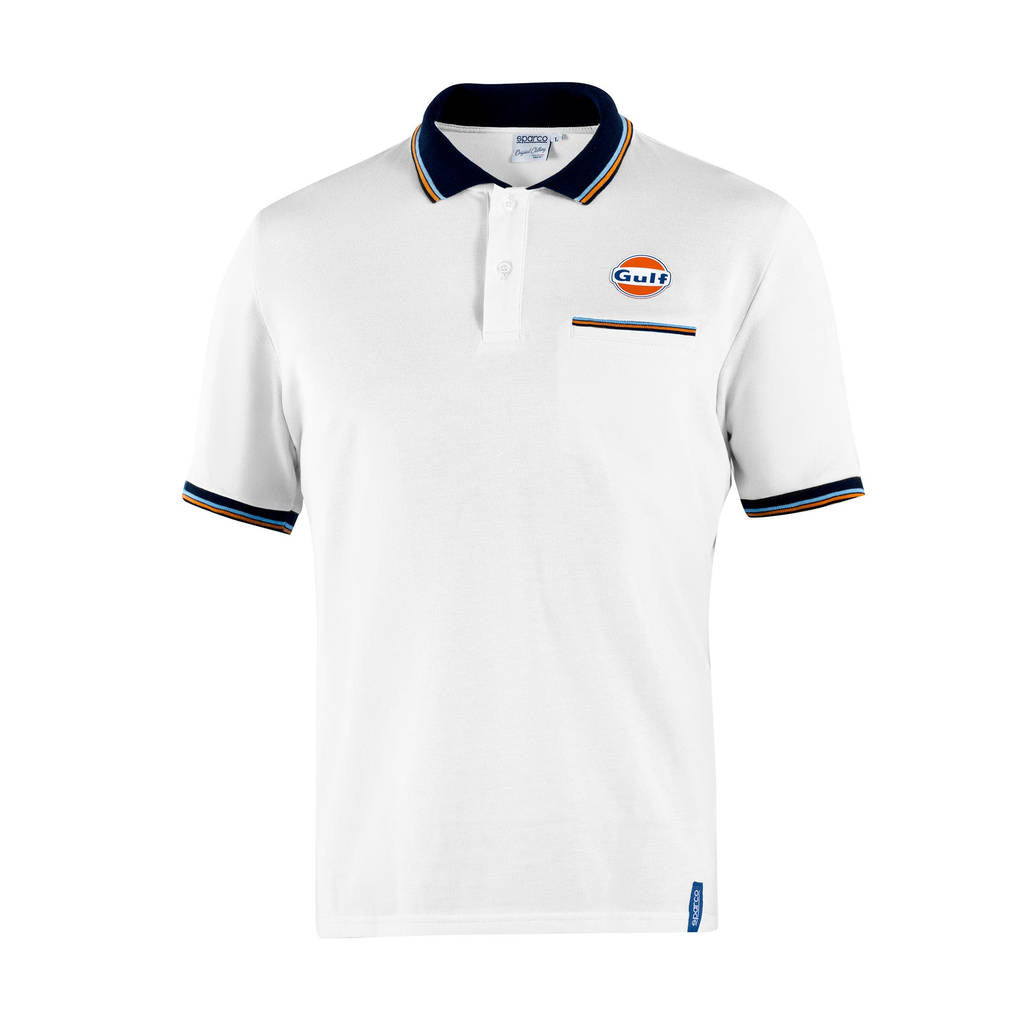 SPARCO BML0004S0W010XL Polo Piquet Pocket Sparco-Gulf, White, Size XL Photo-0 