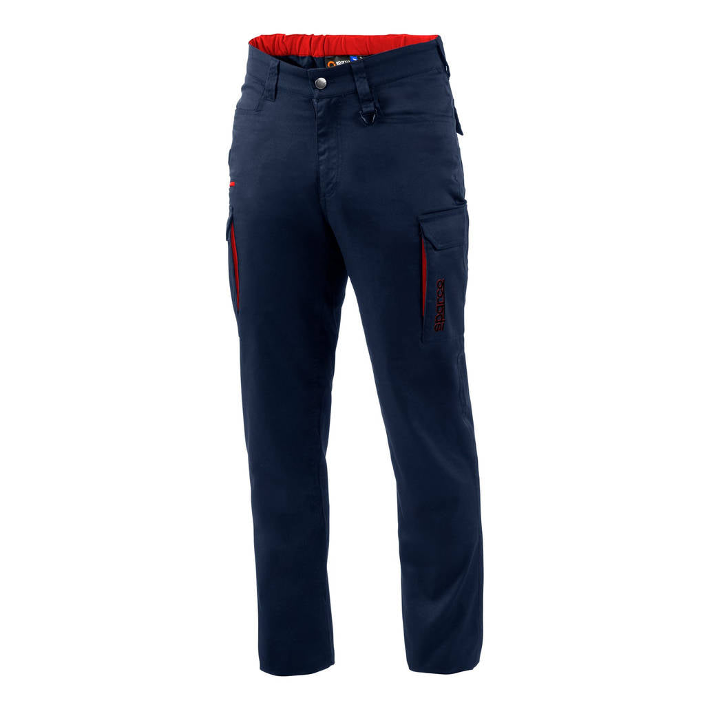SPARCO BTP0001B0N310XL Mechanics Trousers Vermont FTW, Navy Blue / Red, Size XL Photo-0 