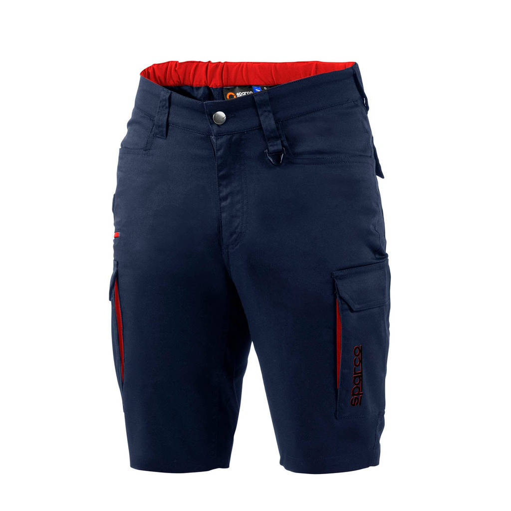SPARCO BTP0002B0N312XL Mechanics Shorts Bermuda FTW, Navy Blue / Red, Size 2XL Photo-0 