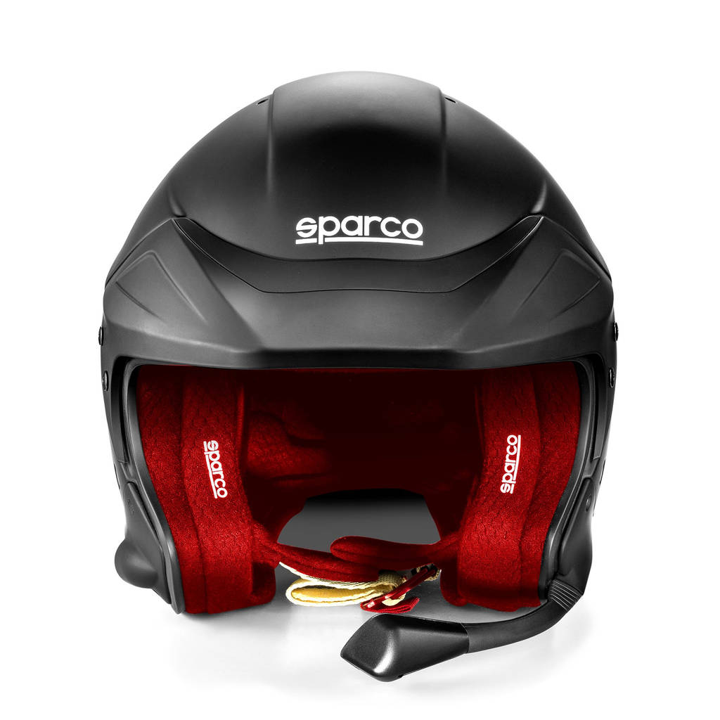 SPARCO BRH0005B0K120XS Open-Face Helmet Flux RJ-i 8859-2024, Black / Red, Size XS Photo-1 