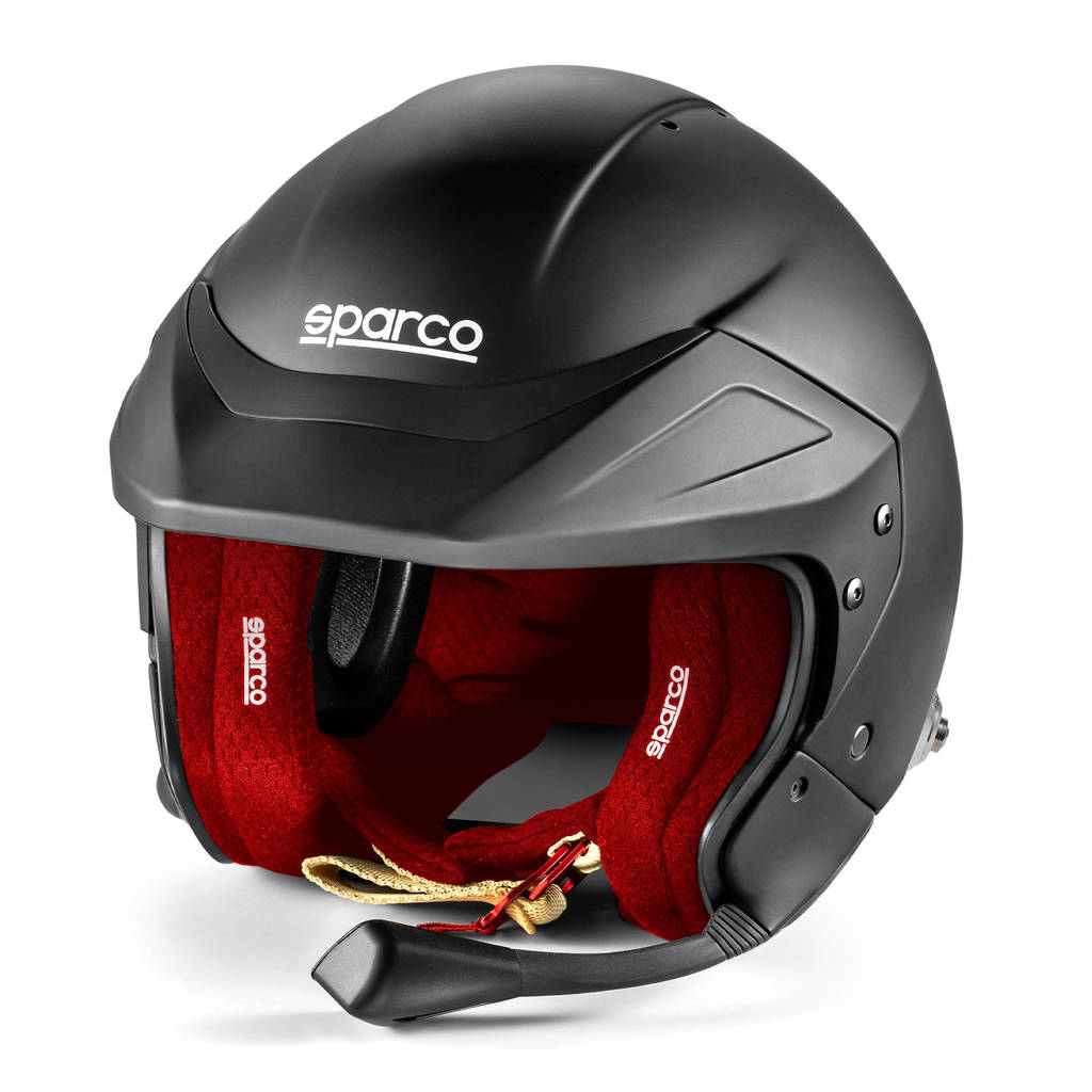 SPARCO BRH0005B0K1200L Open-Face Helmet Flux RJ-i 8859-2024, Black / Red, Size L Photo-0 