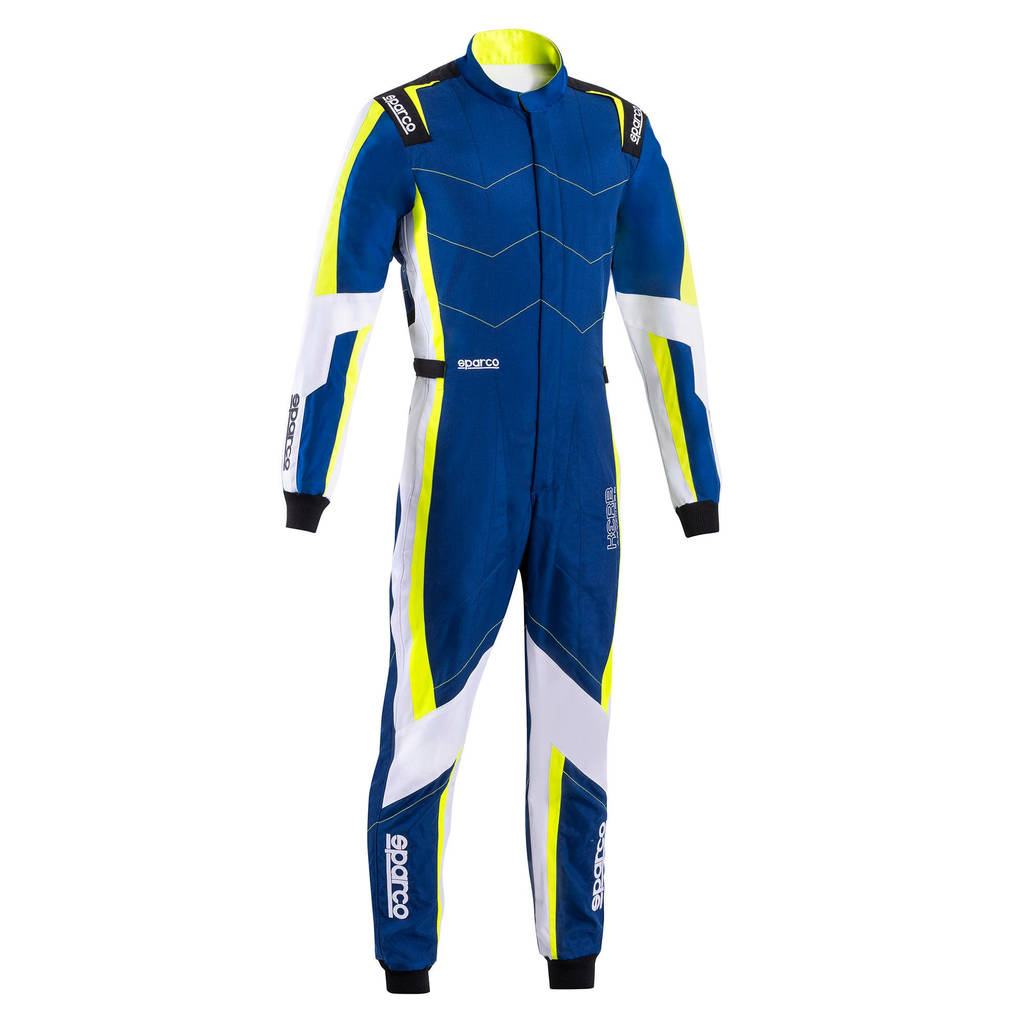 SPARCO BKS0011B0B1400L Karting Suit Kerb Advanced, Light Blue / Fluo Yellow, Size L Photo-0 