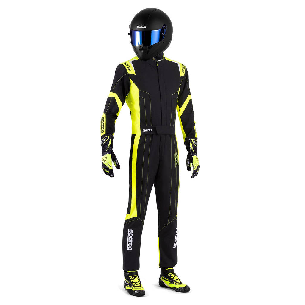 SPARCO BKS0010B0K0800S Karting Suit Thunder Advanced, Black / Fluo Yellow, Size S Photo-0 
