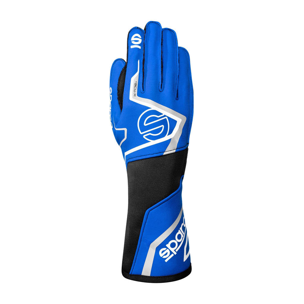 SPARCO BKG0002B0B20008 Karting Gloves K-Tide+ (FIA 8877-2022), Reflex Blue / Black, Size 8 Photo-0 