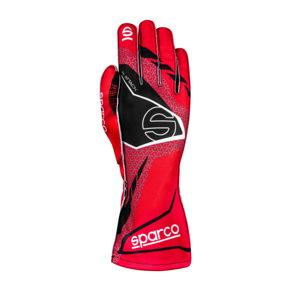 SPARCO BKG0004B0R27011 Karting Gloves K-Attack, Red / Black, Size 11 Photo-0 