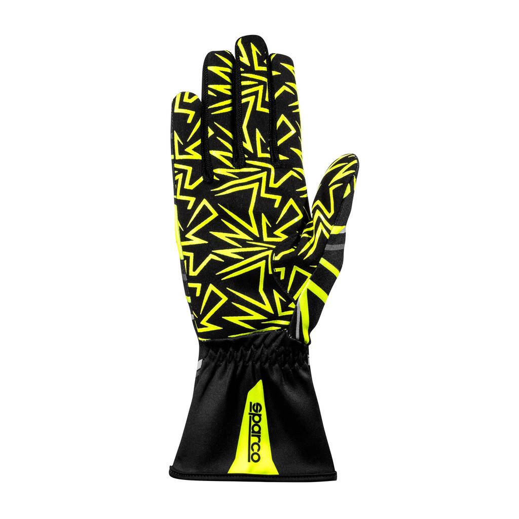 SPARCO BKG0001B0K08008 Karting Gloves K-Rookie, Black / Fluo Yellow, Size 8 Photo-1 