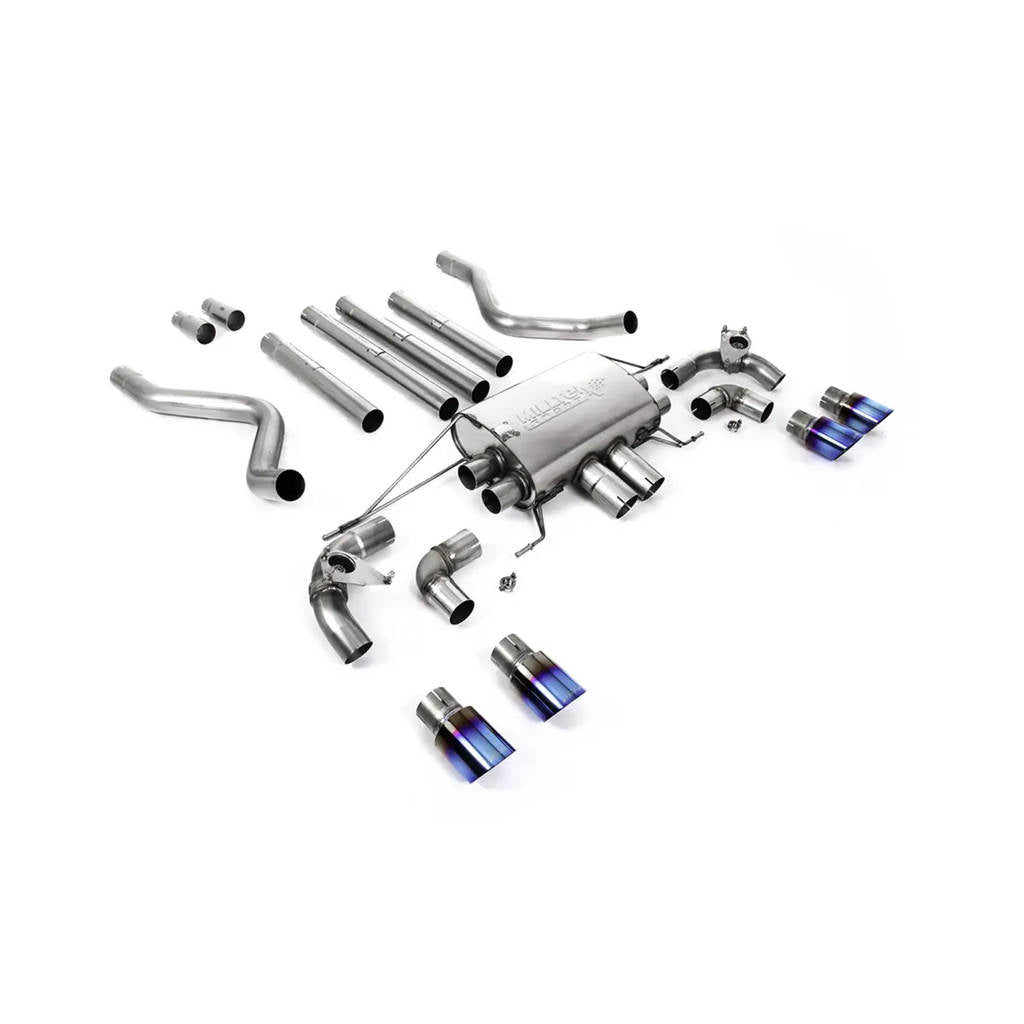 MILLTEK SSXLR128 Exhaust System Cat-Back 2.75" OPF / GPF, Non Resonated (Burnt Titanium Trims) for LAND ROVER Defender 2019- Photo-0 