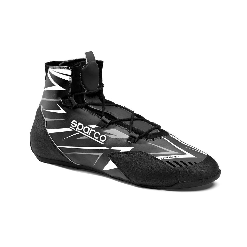 SPARCO BKB0003B0K06035 Karting Shoes K-Rapid Laces 2025, Black / White, Size 35 Photo-0 