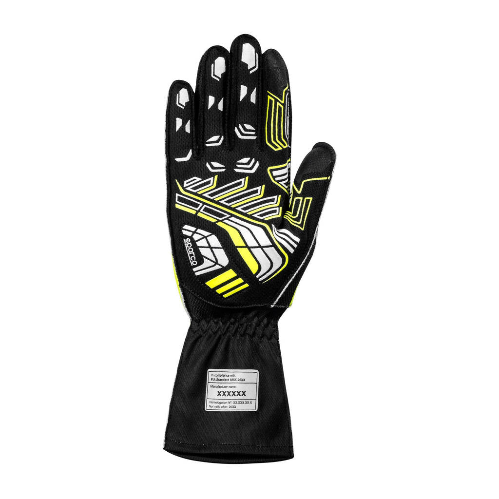 SPARCO BKG0003B0K08011 Karting Gloves K-Arrow+ 2025, Black / Fluo Yellow, Size 11 Photo-1 