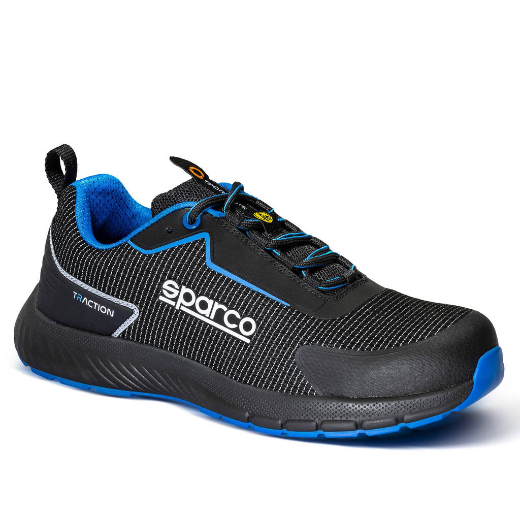 SPARCO BTB0002B0K05047 Shoes Traction Suzuka, Black / Light Blue, Size 47 Photo-0 