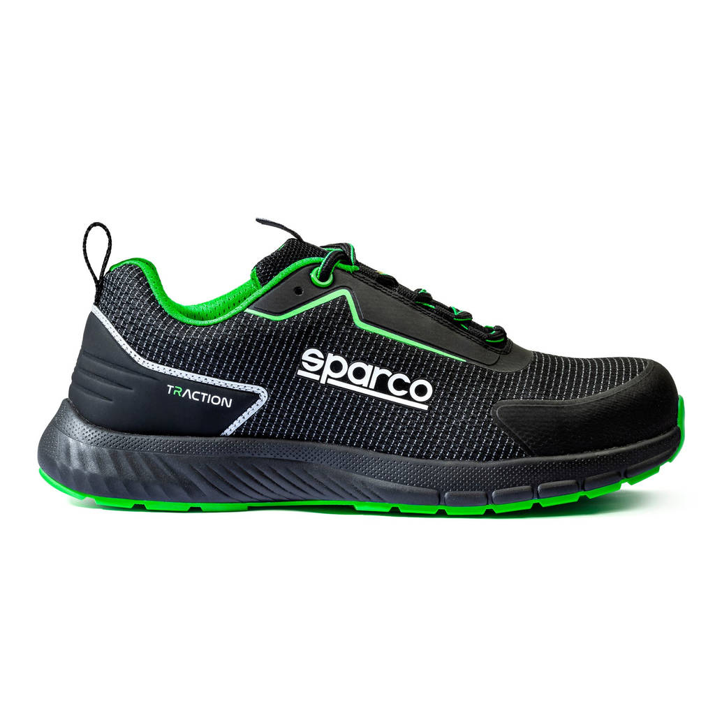 SPARCO BTB0002B0K15043 Shoes Traction Sanyo, Black / Fluo Green, Size 43 Photo-3 