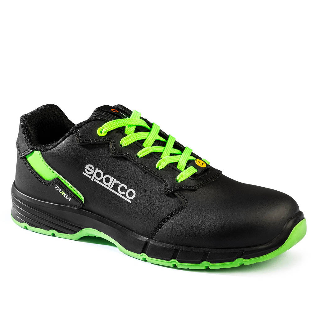SPARCO BTB0011B0K15043 Shoes Targa Arturo S3S, Black / Fluo Green, Size 43 Photo-1 