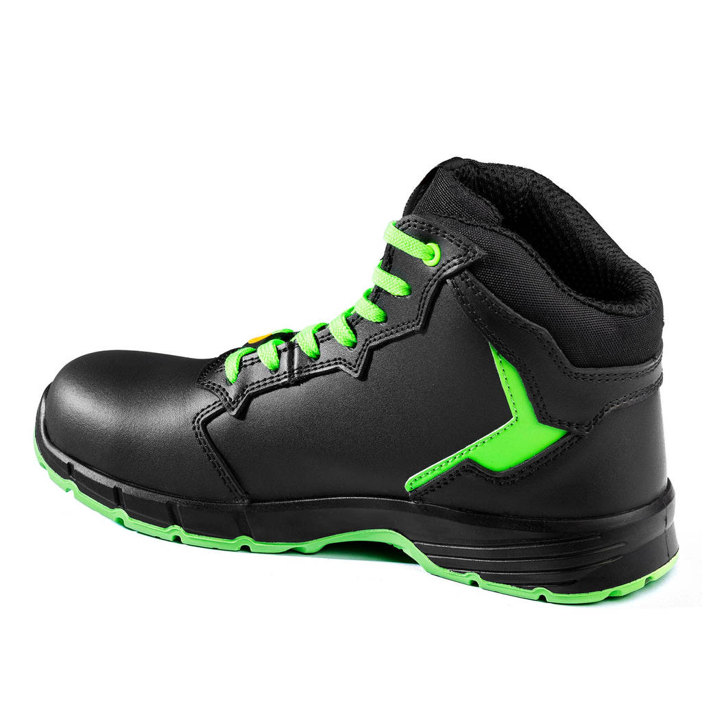 SPARCO BTB0012B0K15038 Shoes Targa-H Willy S3S, Black / Fluo Green, Size 38 Photo-1 