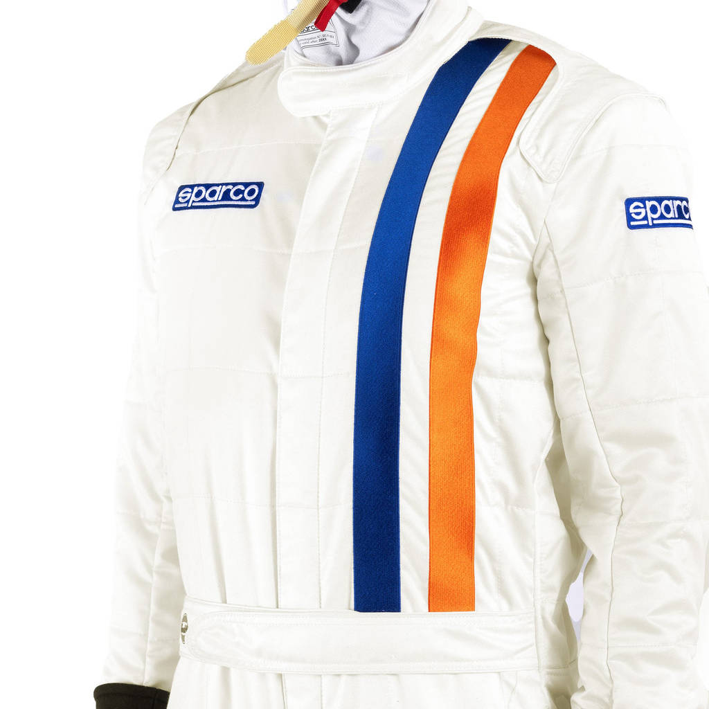 SPARCO 001144GU52BI Replica Racing Suit Gulf, White, Size 52 Photo-2 