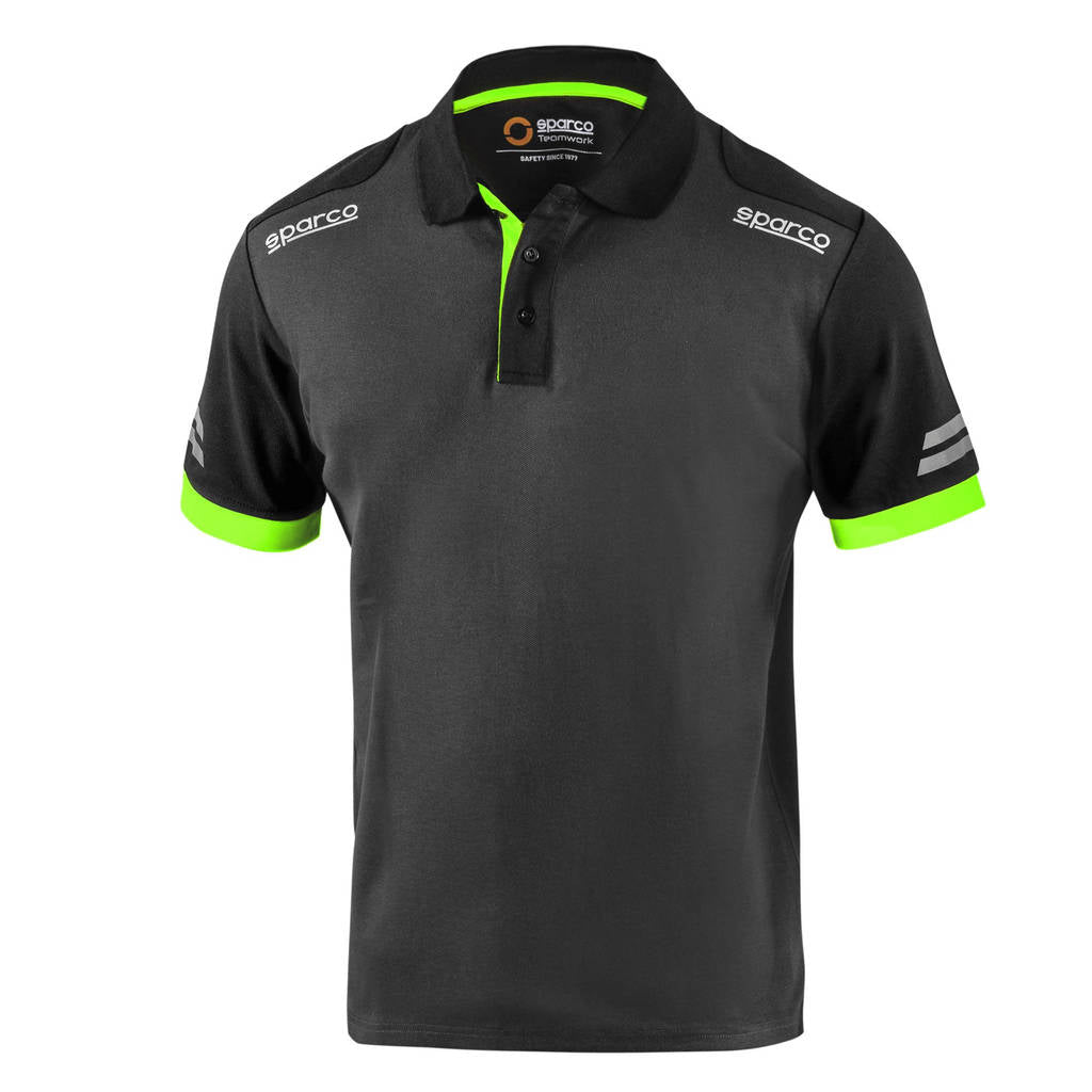 SPARCO 02415GSVF5XXL Polo Tech Toledo, Grey / Green, Size 2XL Photo-0 