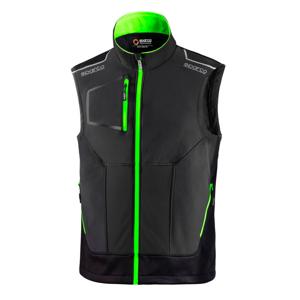 SPARCO 02419GSVF3L Vest Tech Illinois, Dark Grey / Fluo Green, Size L Photo-0 