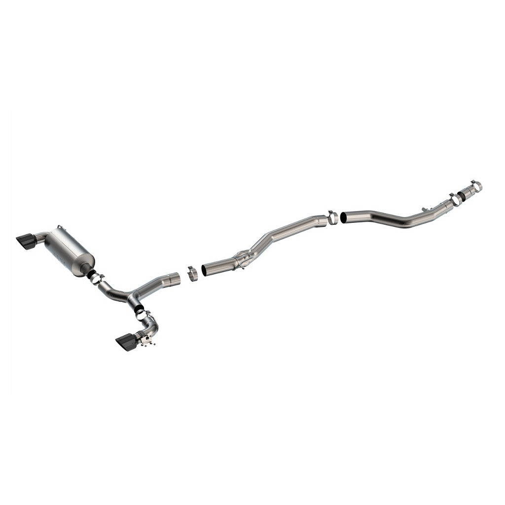 BORLA 140826BC Exhaust System Cat-Back 3", ATAK (Black Chrome Tips) for TOYOTA Supra GR (A90 / A91) 2020-2025 Photo-0 