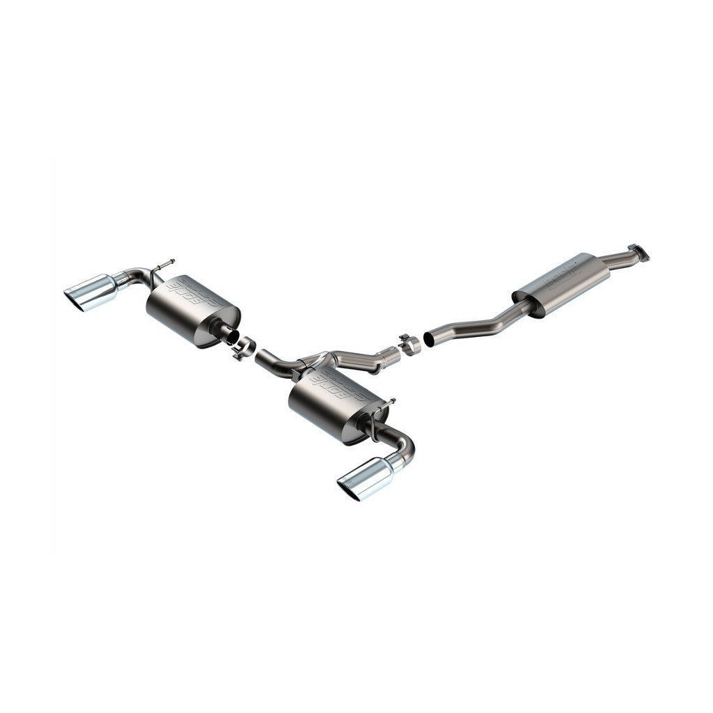 BORLA 141009 Exhaust System Cat-Back S-Type, 2.25" (4" Bright Chrome Tips) for TOYOTA RAV4 2.5L 2019–2025 Photo-0 