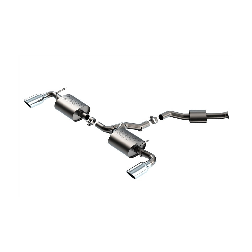 BORLA 141010 Exhaust System Cat-Back S-Type, 2.25" (4" Bright Chrome Tips) for TOYOTA RAV4 Hybrid 2.5L 2019–2025 Photo-0 