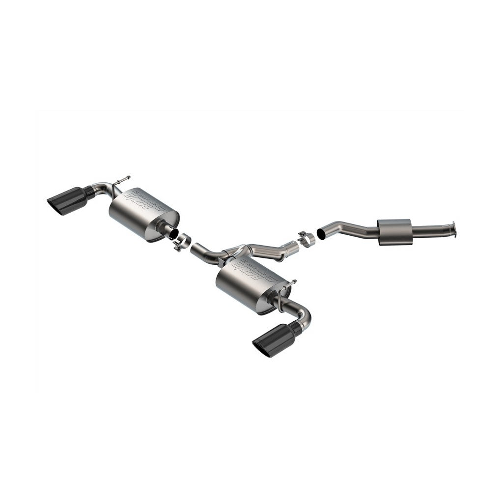 BORLA 141010BC Exhaust System Cat-Back S-Type, 2.25" (4" Black Chrome Tips) for TOYOTA RAV4 Hybrid 2.5L 2019–2025 Photo-0 