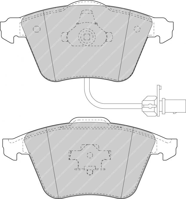 FERODO FDS1629 Front Brake Pads DS Performance for AUDI A4 (B7) / A6 (C6) Photo-0 