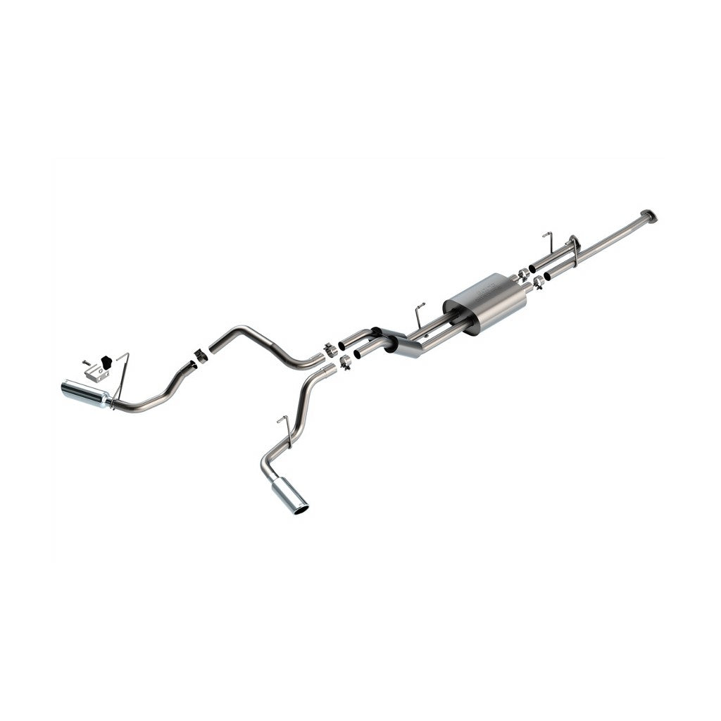 BORLA 141023 Exhaust System Cat-Back 2.25", S-Type (4" Bright Chrome Tips) for TOYOTA Tundra 4.6L / 5.7L V8 2009-2021 Photo-0 