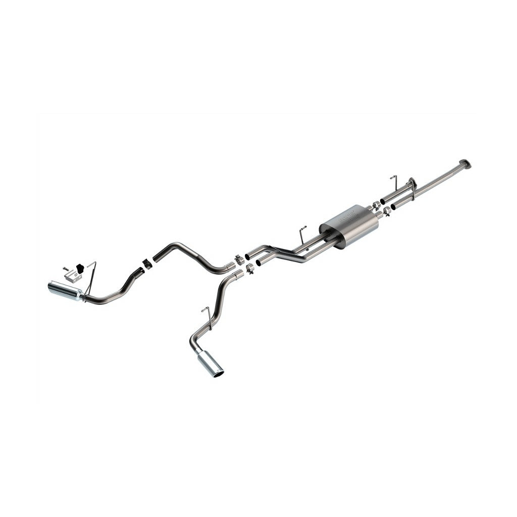 BORLA 141024 Exhaust System Cat-Back 2.25", ATAK (4" Bright Chrome Tips) for TOYOTA Tundra 4.6L / 5.7L V8 2009-2021 Photo-0 