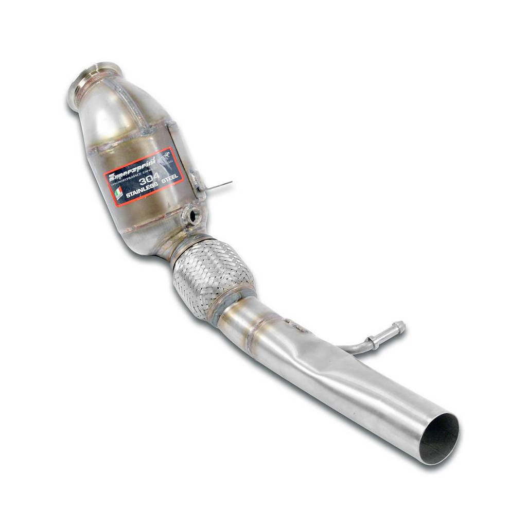 SUPERSPRINT 756841 Downpipe left with Metallic Catalytic Converter 200CPSI for ALFA ROMEO Stelvio Photo-0 